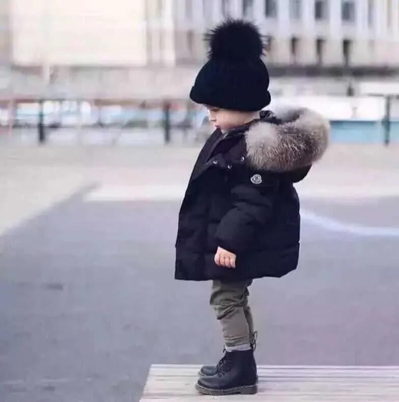 Cotton Padded Thickening Thermal Boys Girls Parkas Hooded Winter Kids coat Children's Outfit Toddler Warm Thick Jacket G0913