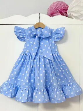 Count The Dots Ruffled Polka Dot Dress