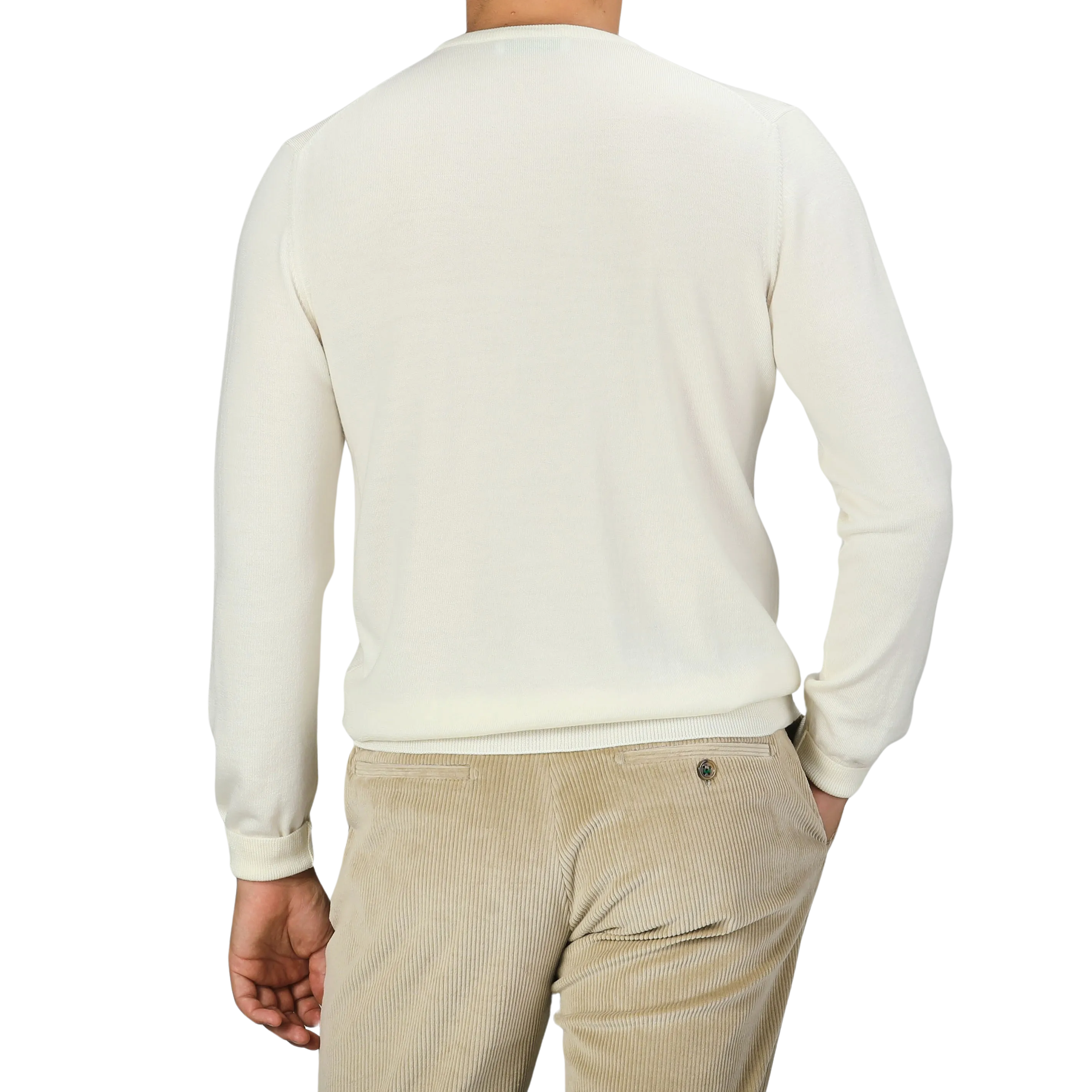 Cream Extra Fine Merino Crew Neck