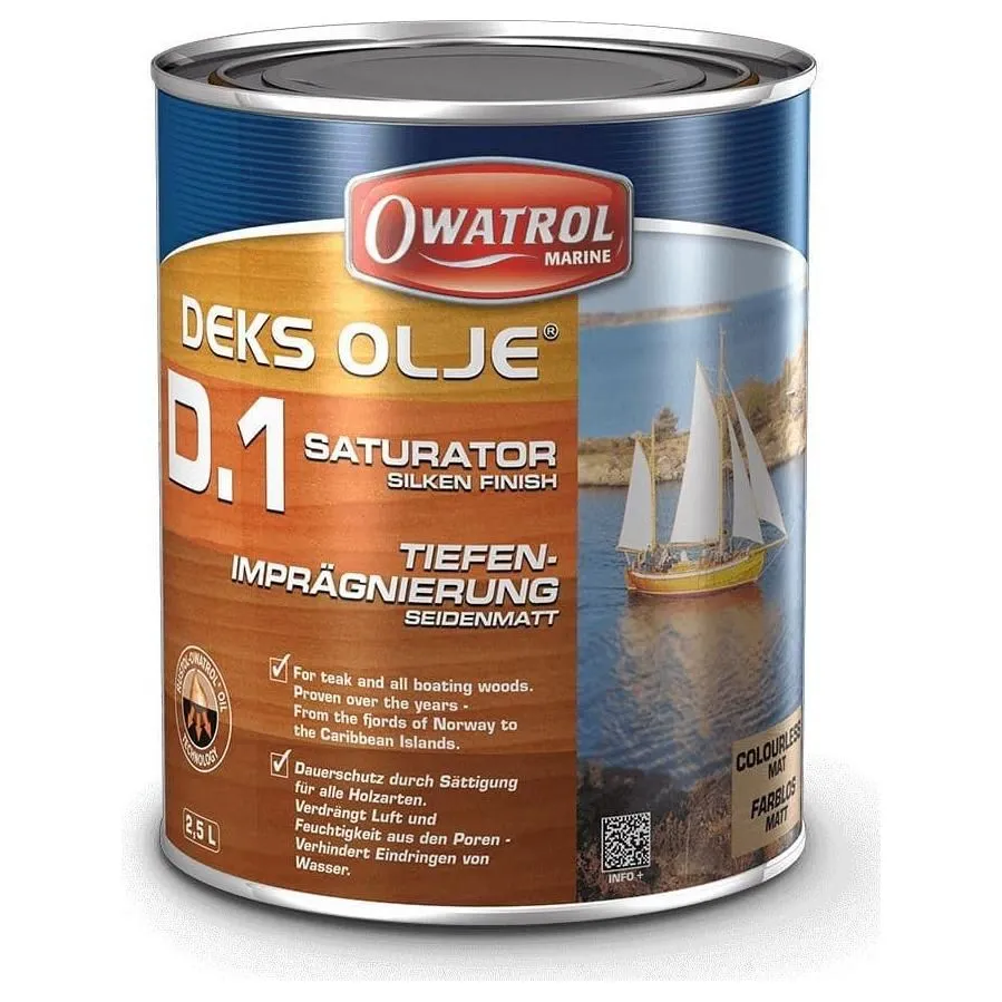 Deks Olje D1 Marine Saturator Silken Finish 1Ltr for Teak