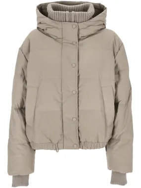 Dove Grey Hooded Padded Jacket