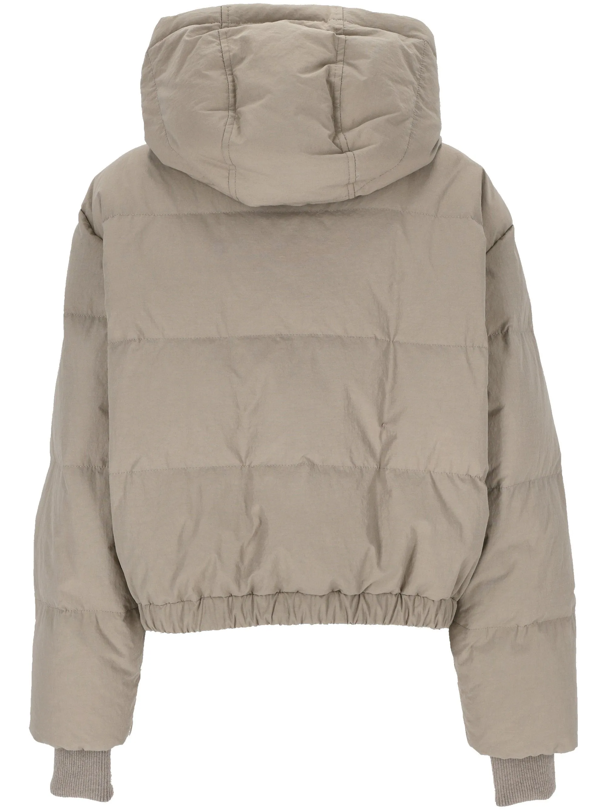 Dove Grey Hooded Padded Jacket