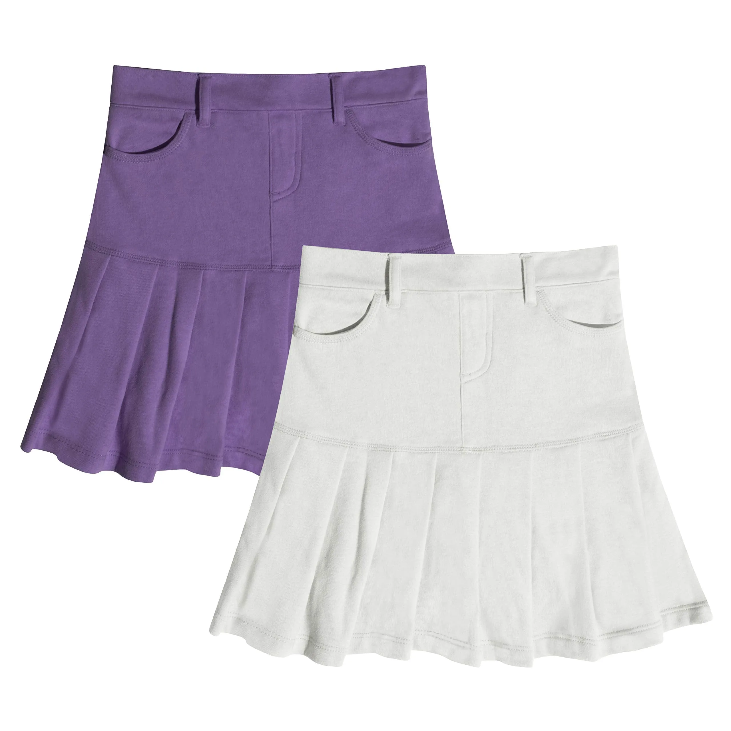 Drop Yoke Pleated Skirt 2-Pack