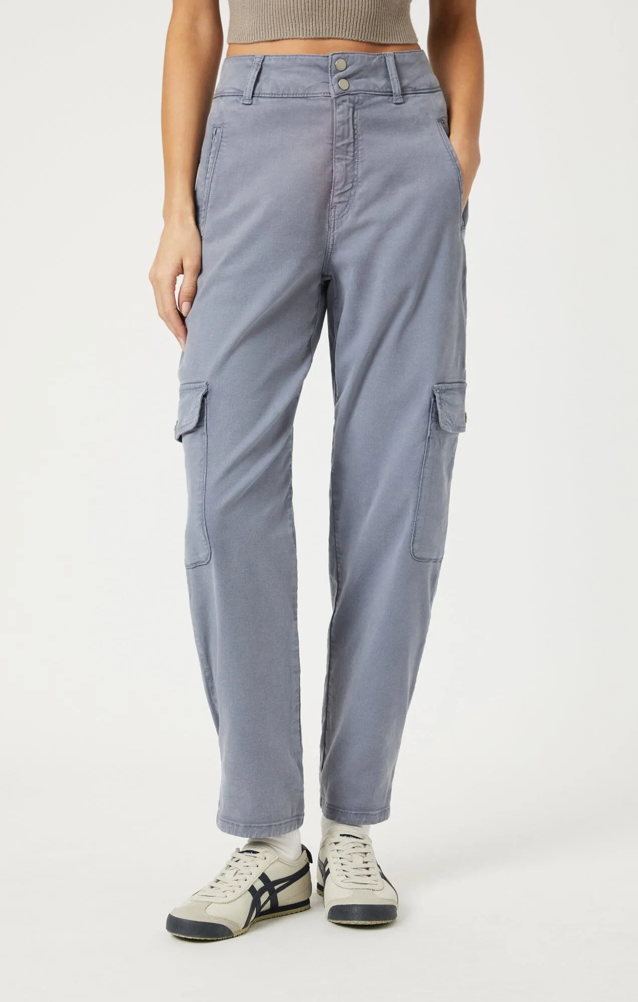 ELSIE CARGO PANTS IN FLINT STONE LUXE TWILL