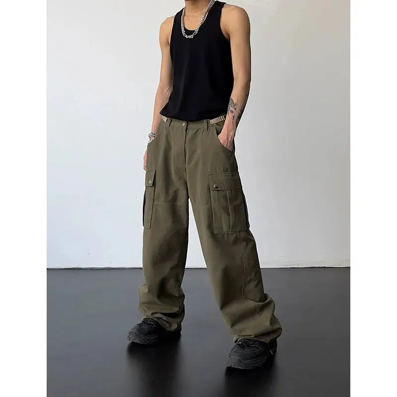 Essential High Waisted Loose Cargo Pants