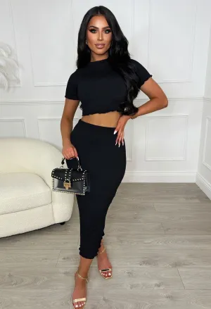 Everyday Barbie Black Ribbed Co-Ord Set