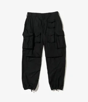 FA Pant – Black Brushed Herringbone Cotton