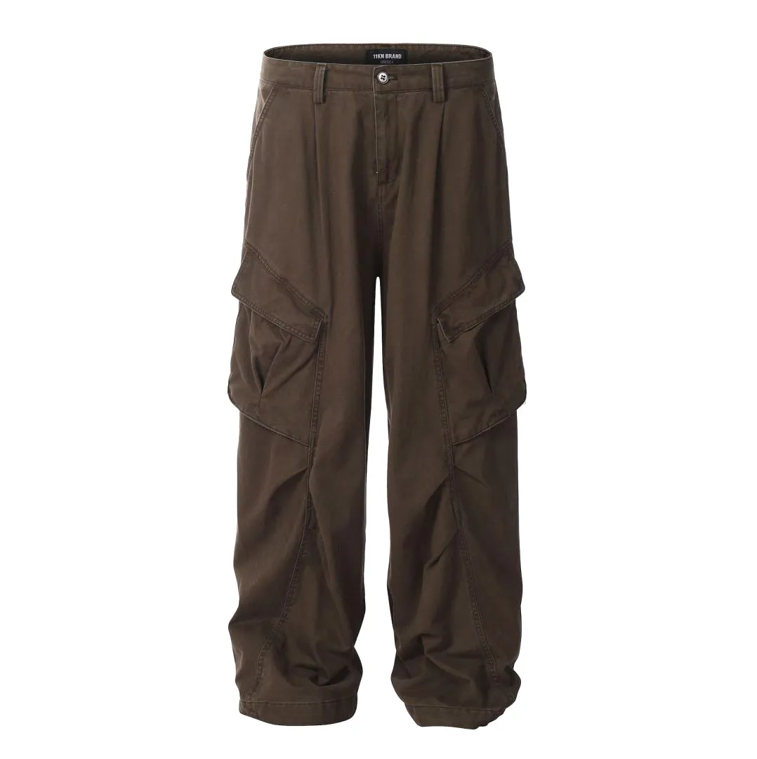 Faire Echo Loose Fit Wrinkled Cargo Pants