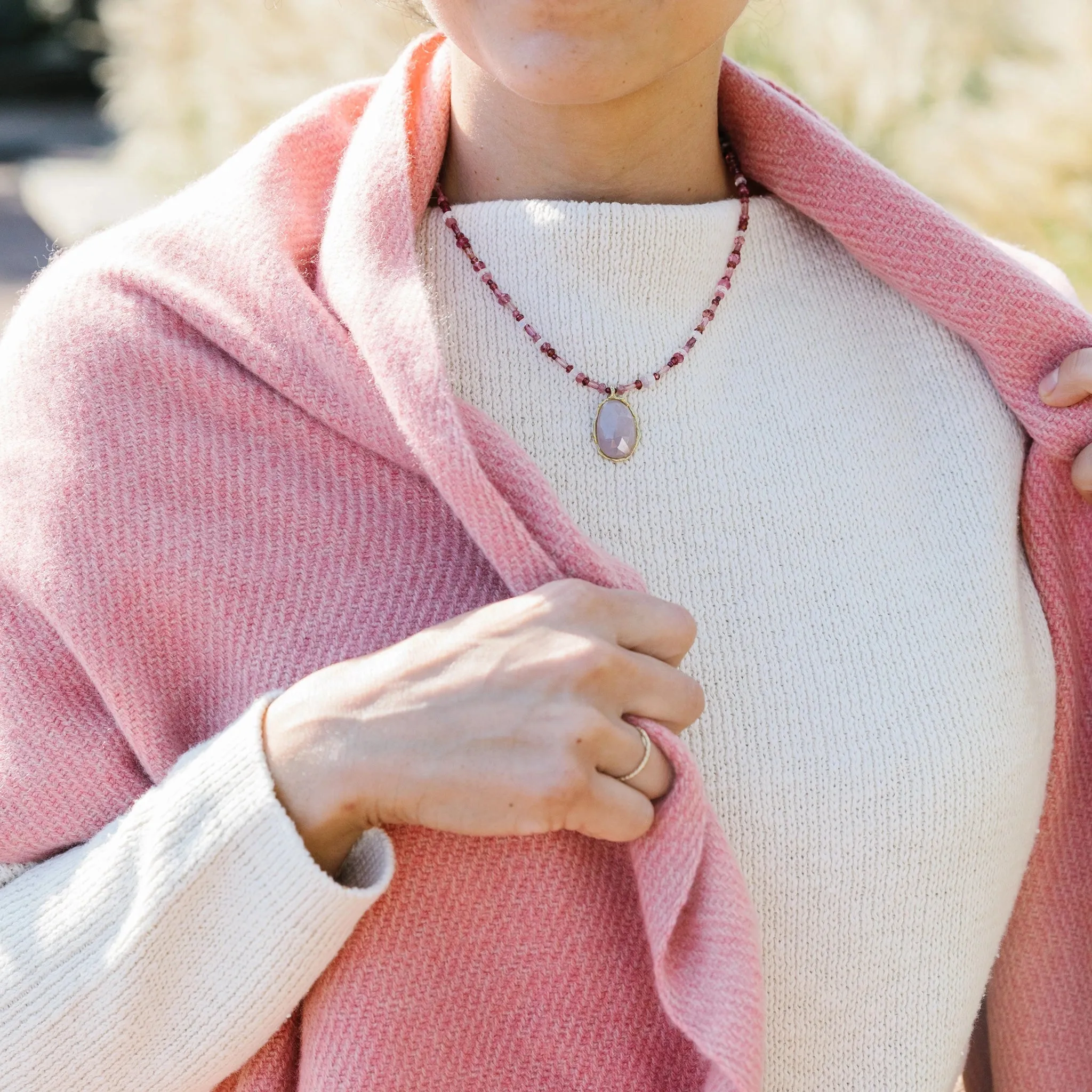 Faraway Red Handwoven Cashmere Wrap