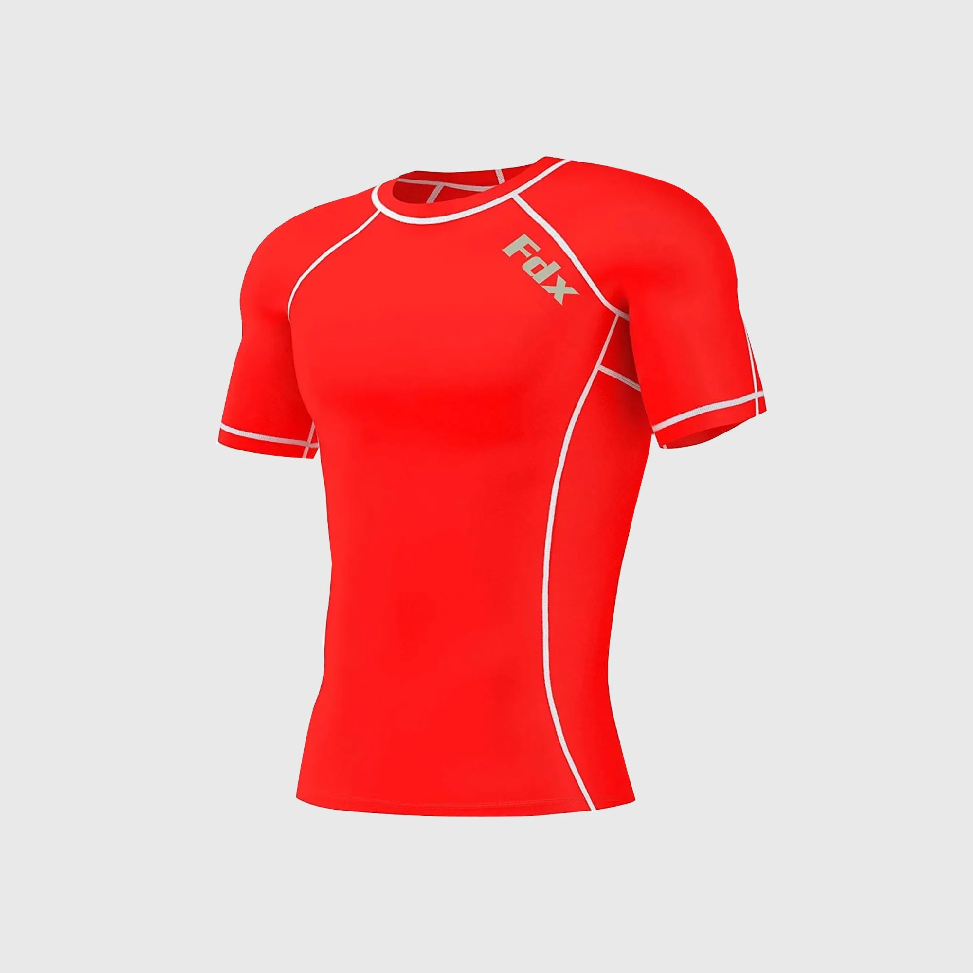 Fdx Cosmic Red Men's & Boy's Short Sleeve Base Layer Gym Shirt