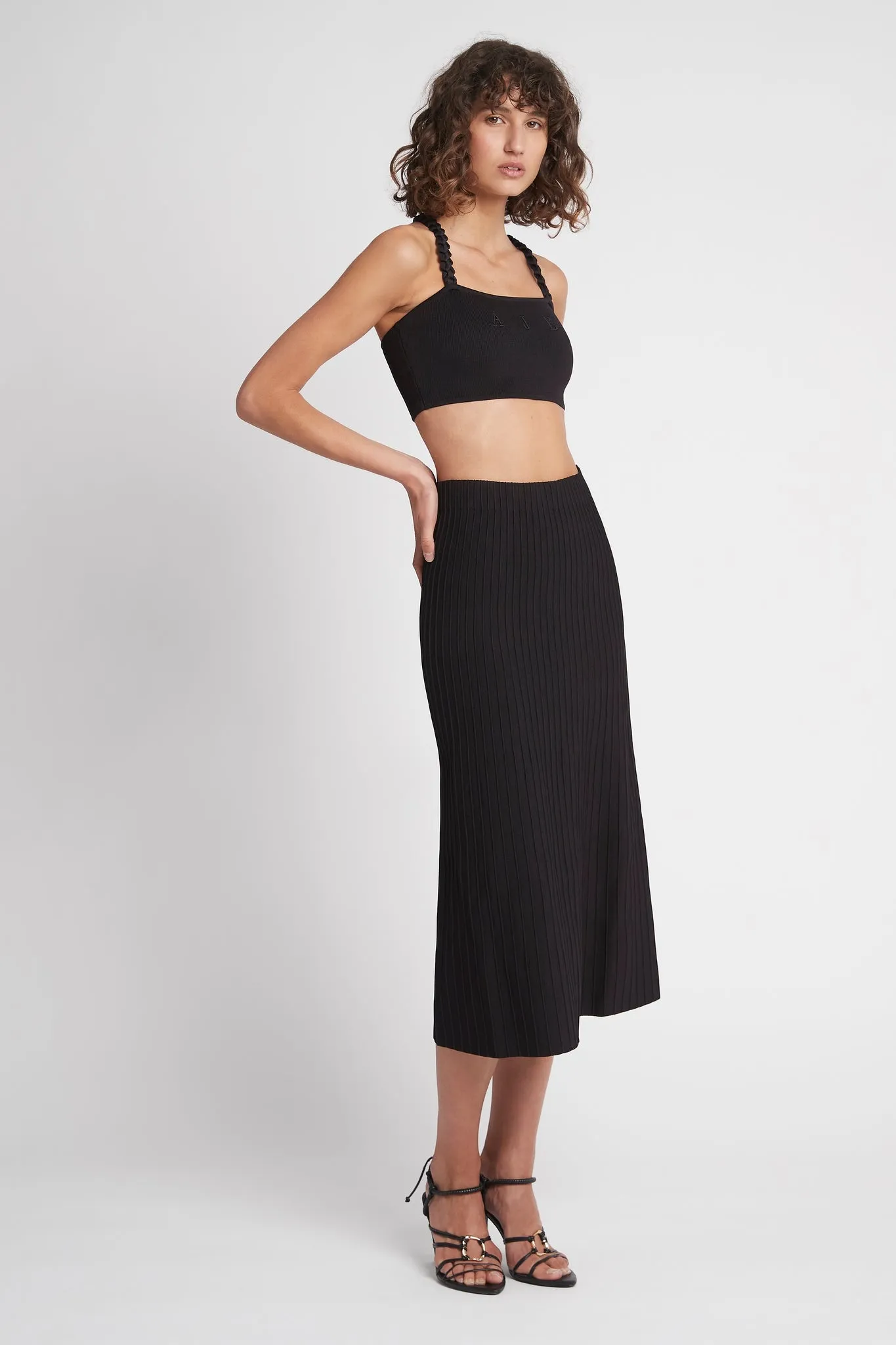 Frey Knit Midi Skirt