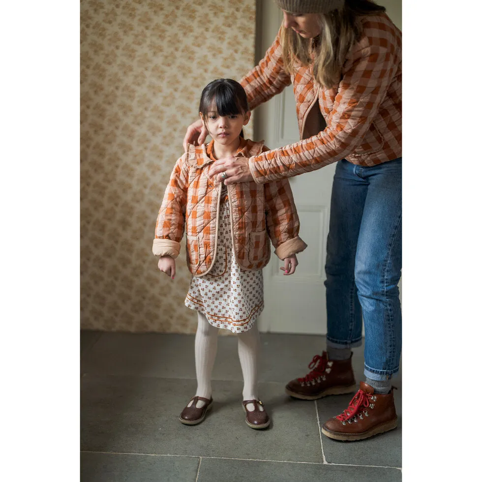 Freya Jacket - Seersucker Gingham in Russet