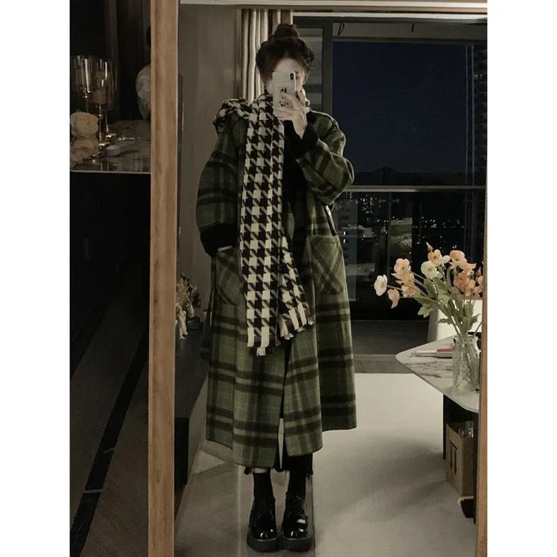 Full-Length Loose Fit Reversible Retro Thickened Overcoat