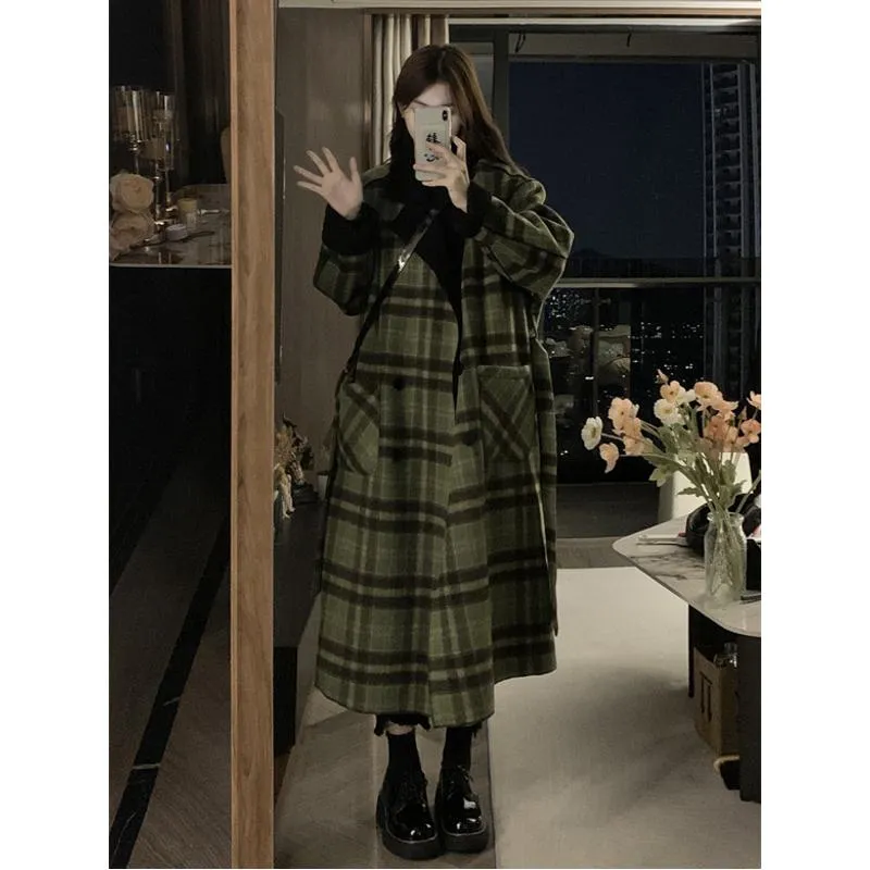 Full-Length Loose Fit Reversible Retro Thickened Overcoat