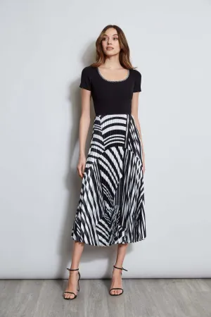 Geometric Pleated Dress