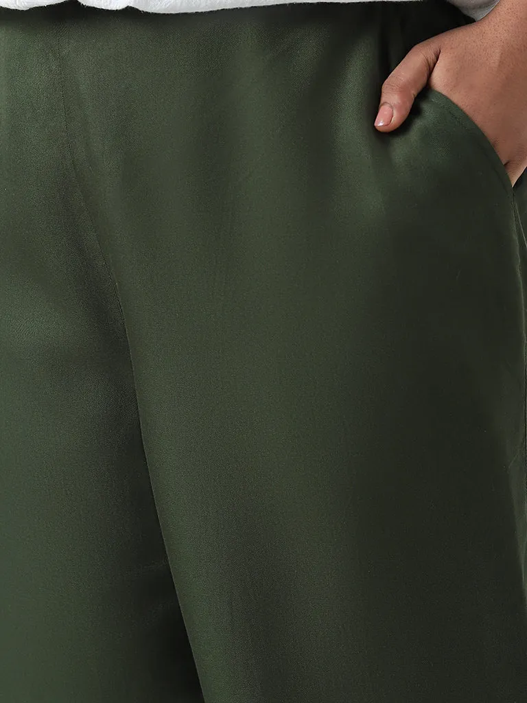 Gia Olive High-Rise Pants