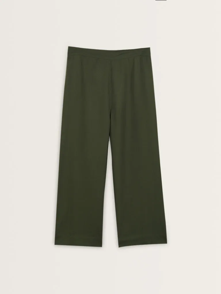 Gia Olive High-Rise Pants