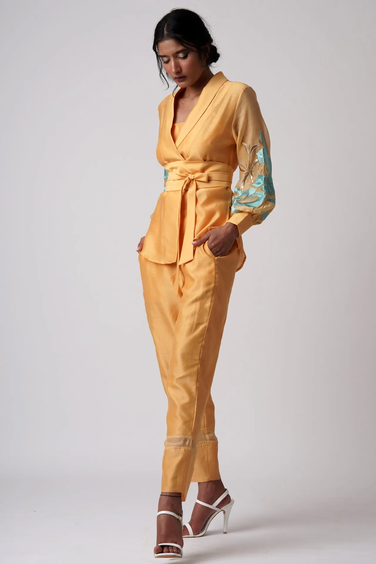 Grace - Mimosa Wrap Top with Ankle Pants