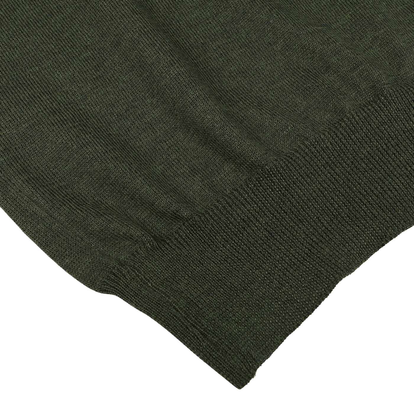 Green Melange Extra Fine Merino Crew Neck