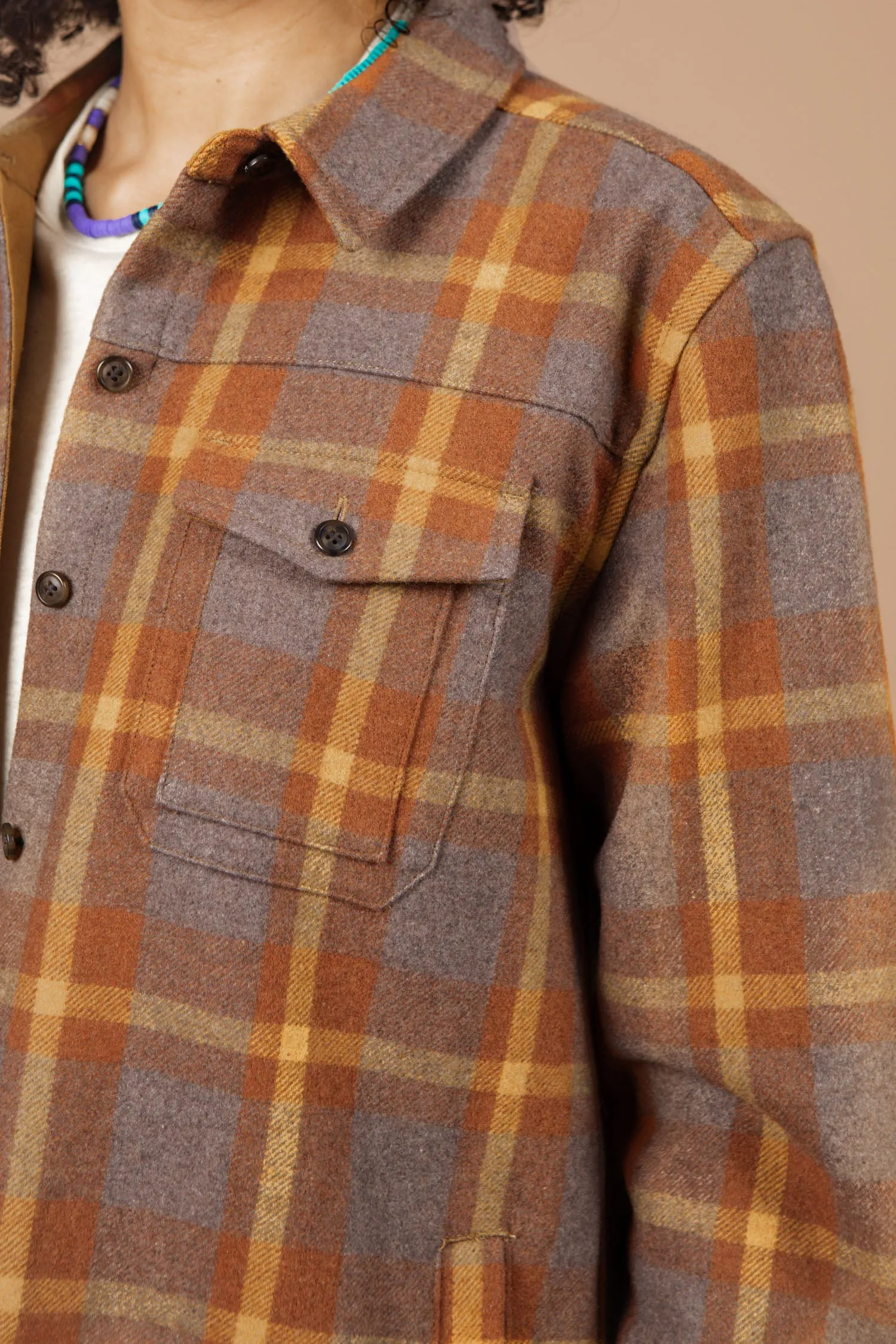 Harlow Shirt Jacket / Sunrise Plaid