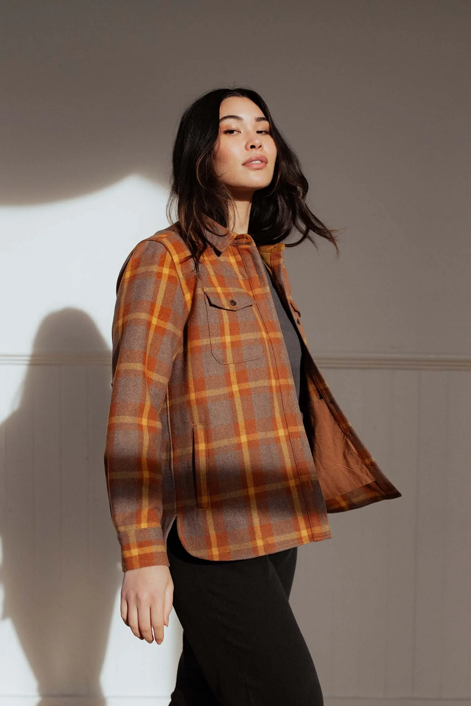 Harlow Shirt Jacket / Sunrise Plaid