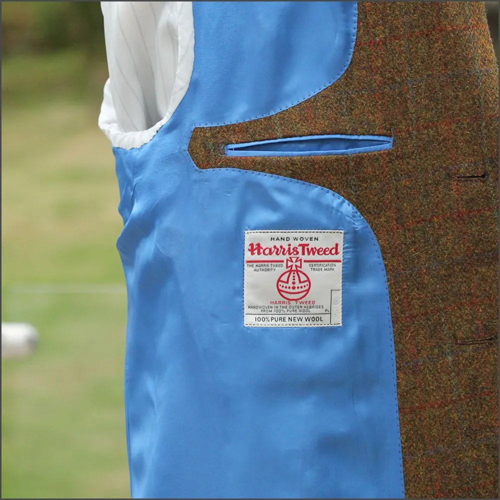 Harris Tweed Rust Check 3pc Suit>