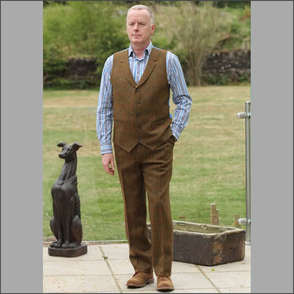 Harris Tweed Rust Check 3pc Suit>