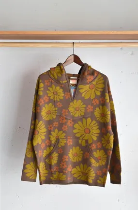 「HAVE A GRATEFUL DAY」jaquard baja hoodie -brown-