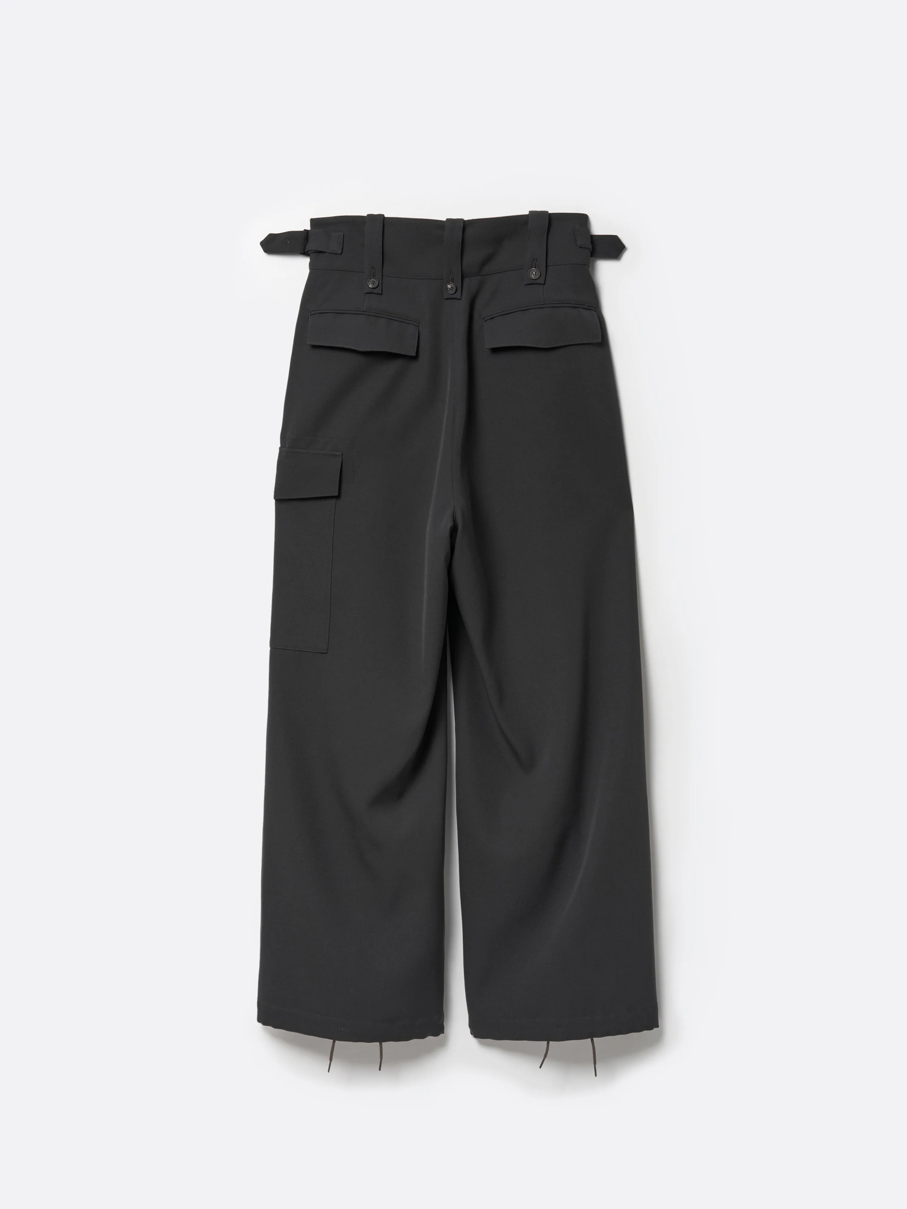 HEAVY WOOL GABARDINE GURKHA CARGO PANTS .12【SLATE GREY】