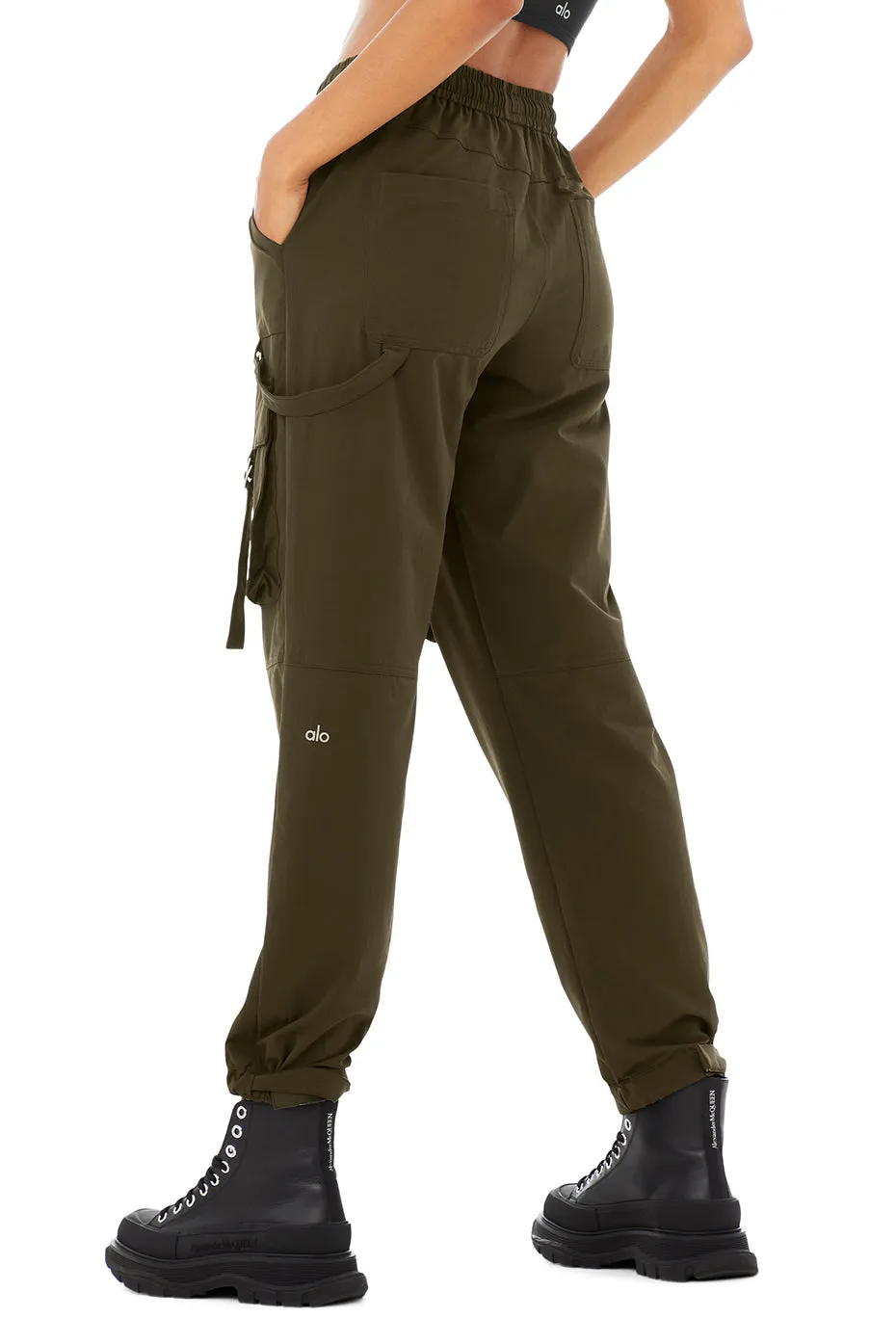 High-Waist City Wise Cargo Pant - Dark Olive