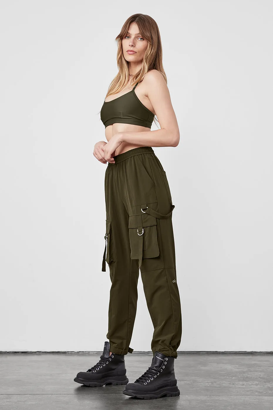 High-Waist City Wise Cargo Pant - Dark Olive