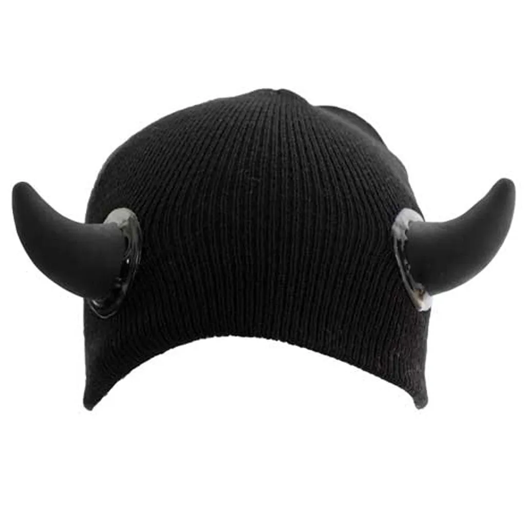 HORN BEANIE BLACK