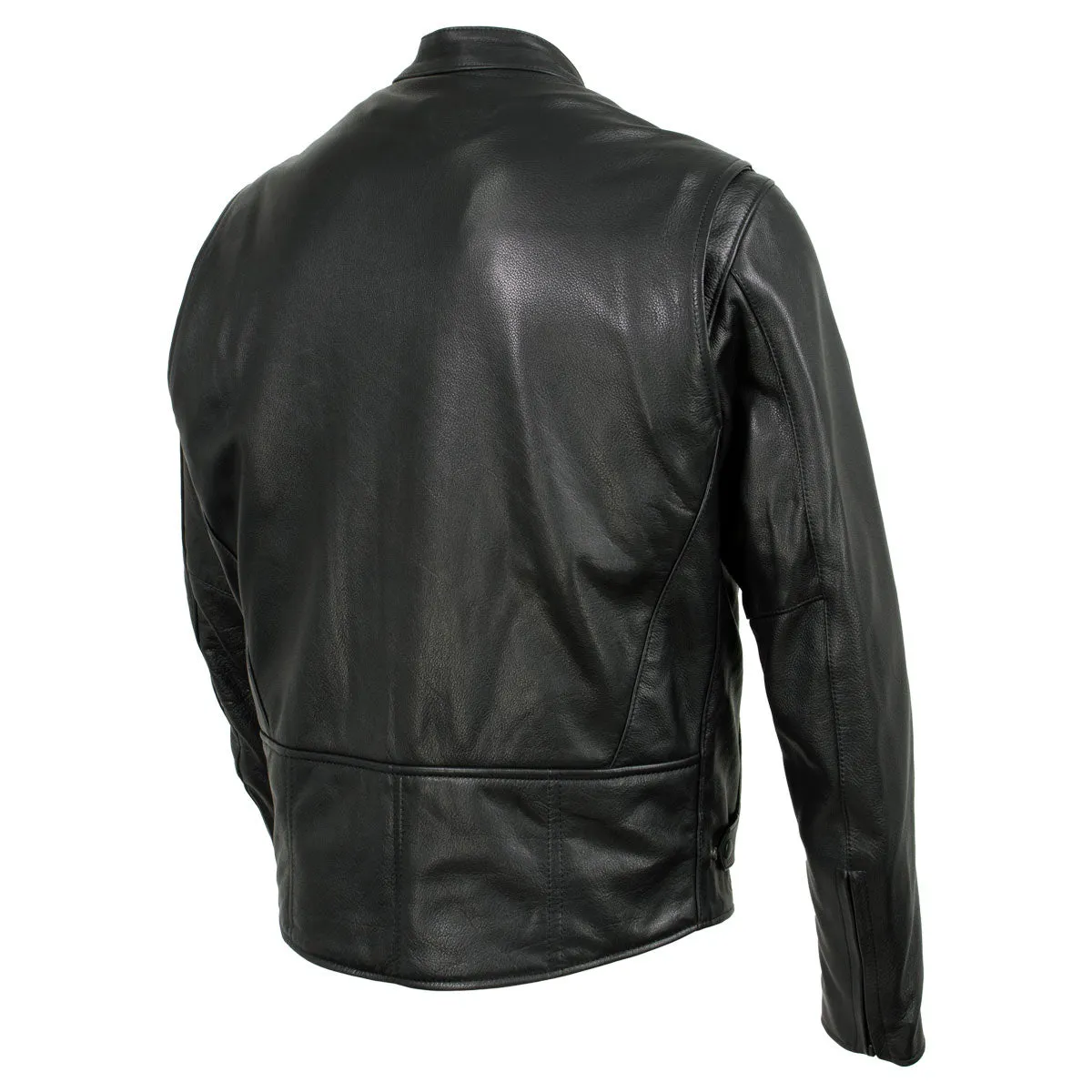 Hot Leathers JKM5001 USA Made Men's 'Road Racer' Premium Leather Motorcycle Jacket