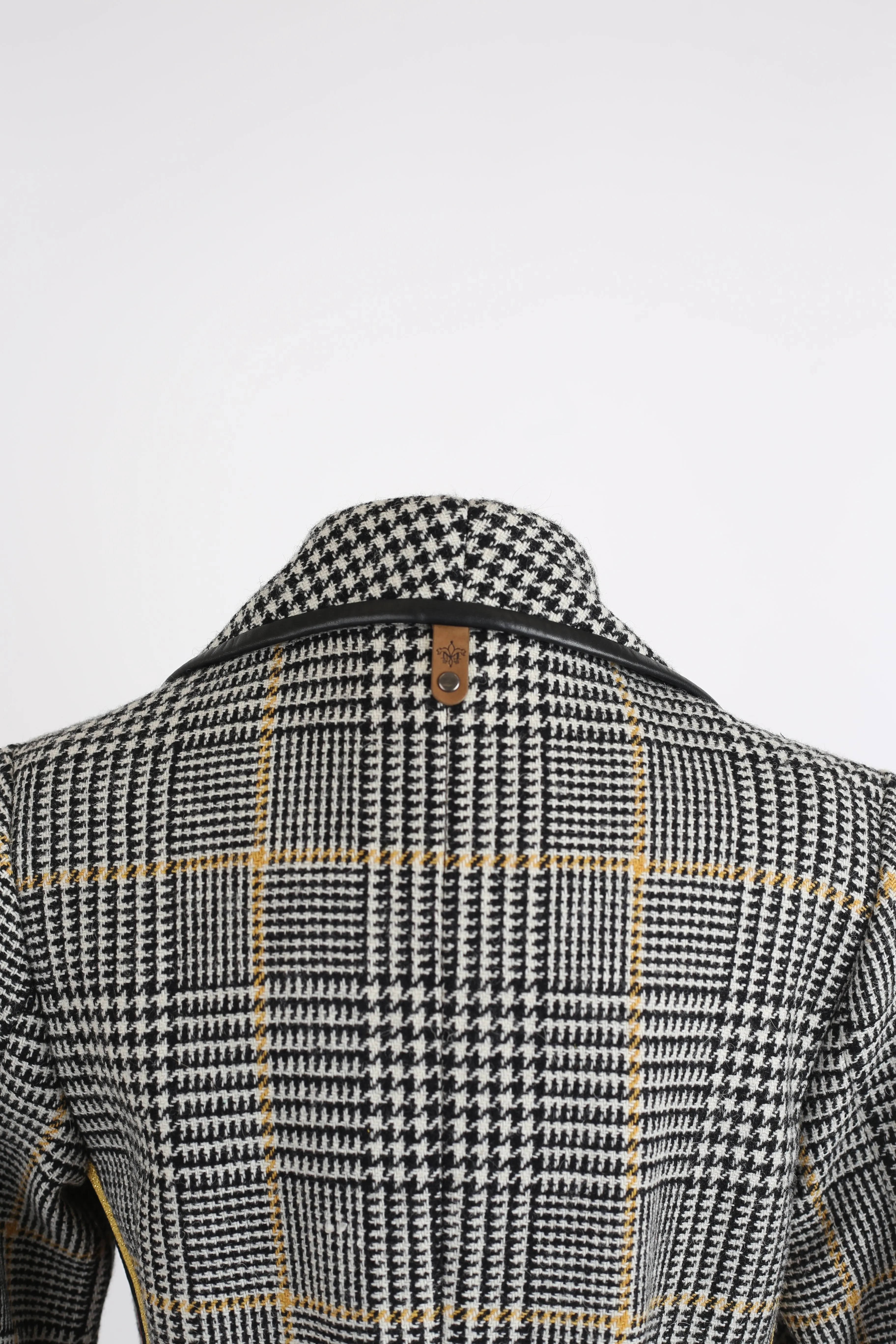 Houndstooth Wool Overcoat