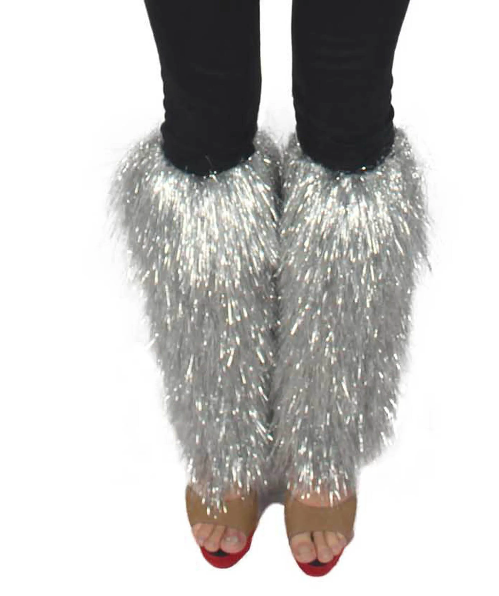 HPO Adult Unisex Tinsel Party Leg Warmers in Multiple Color Options I Suitable for Halloween and Cosplay I Flame-retardant Tinsel Material