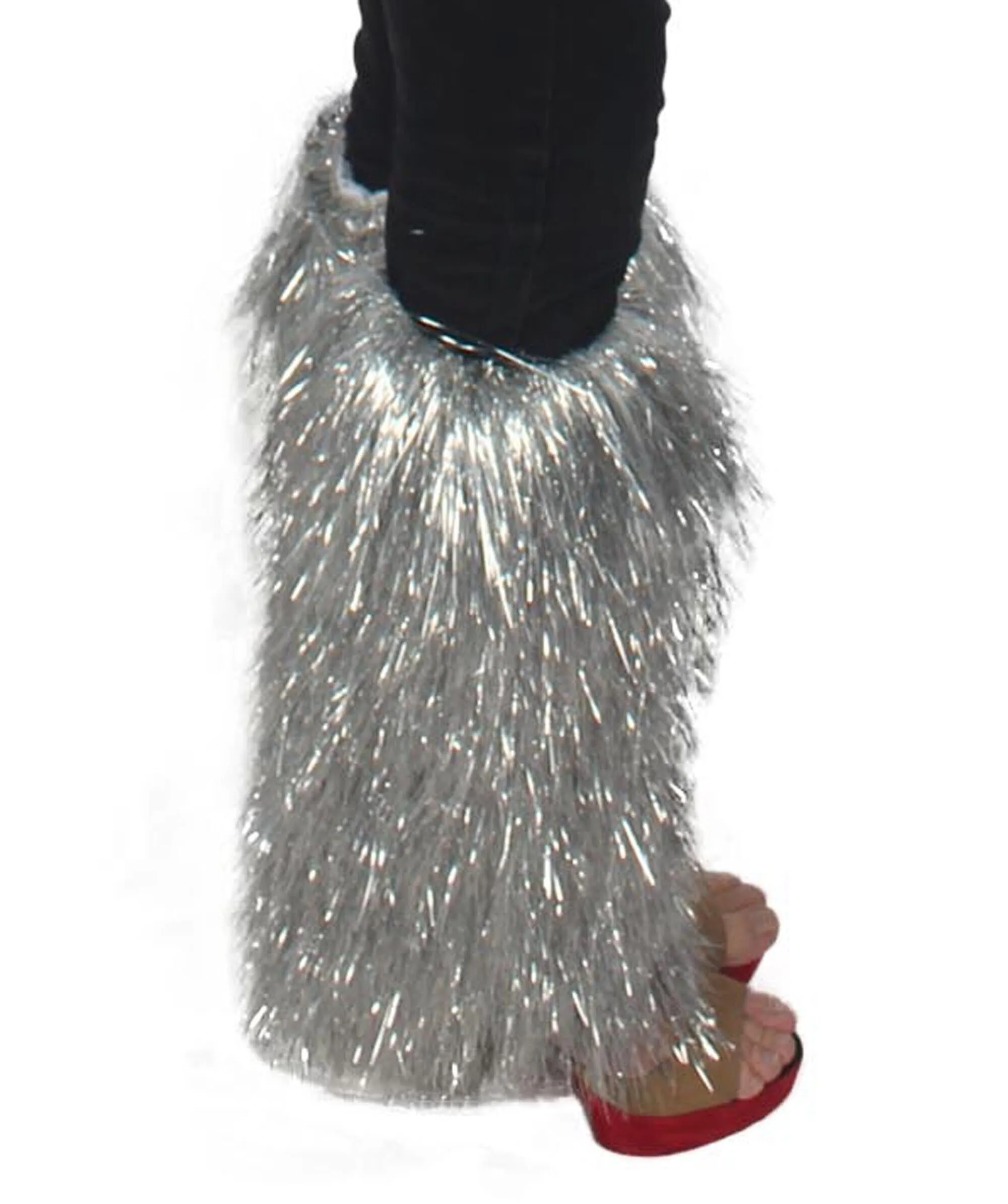 HPO Adult Unisex Tinsel Party Leg Warmers in Multiple Color Options I Suitable for Halloween and Cosplay I Flame-retardant Tinsel Material