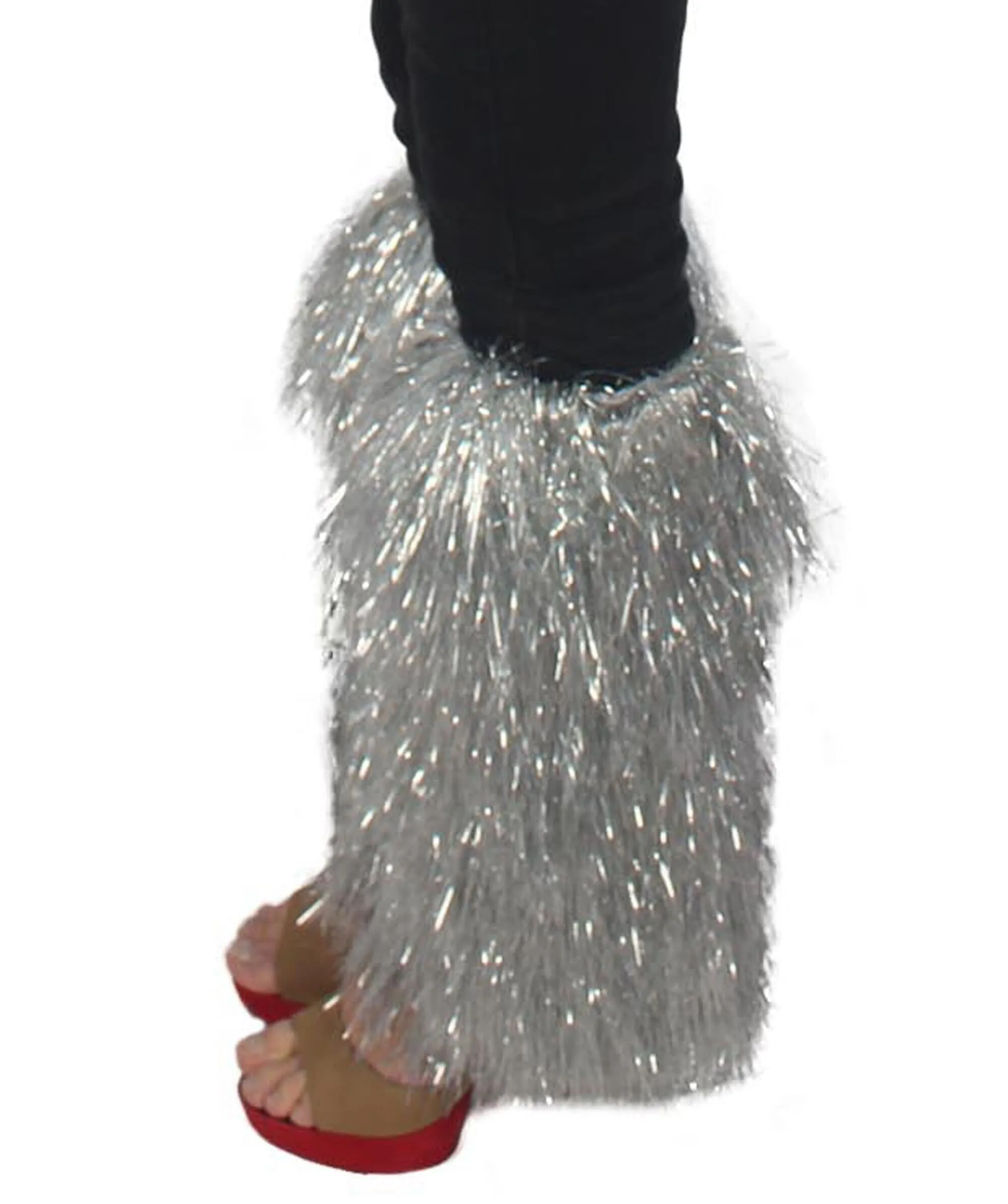 HPO Adult Unisex Tinsel Party Leg Warmers in Multiple Color Options I Suitable for Halloween and Cosplay I Flame-retardant Tinsel Material