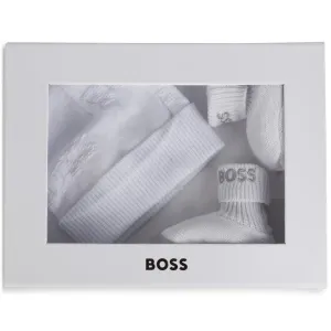 Hugo Boss Baby White Hat and Socks Ensemble