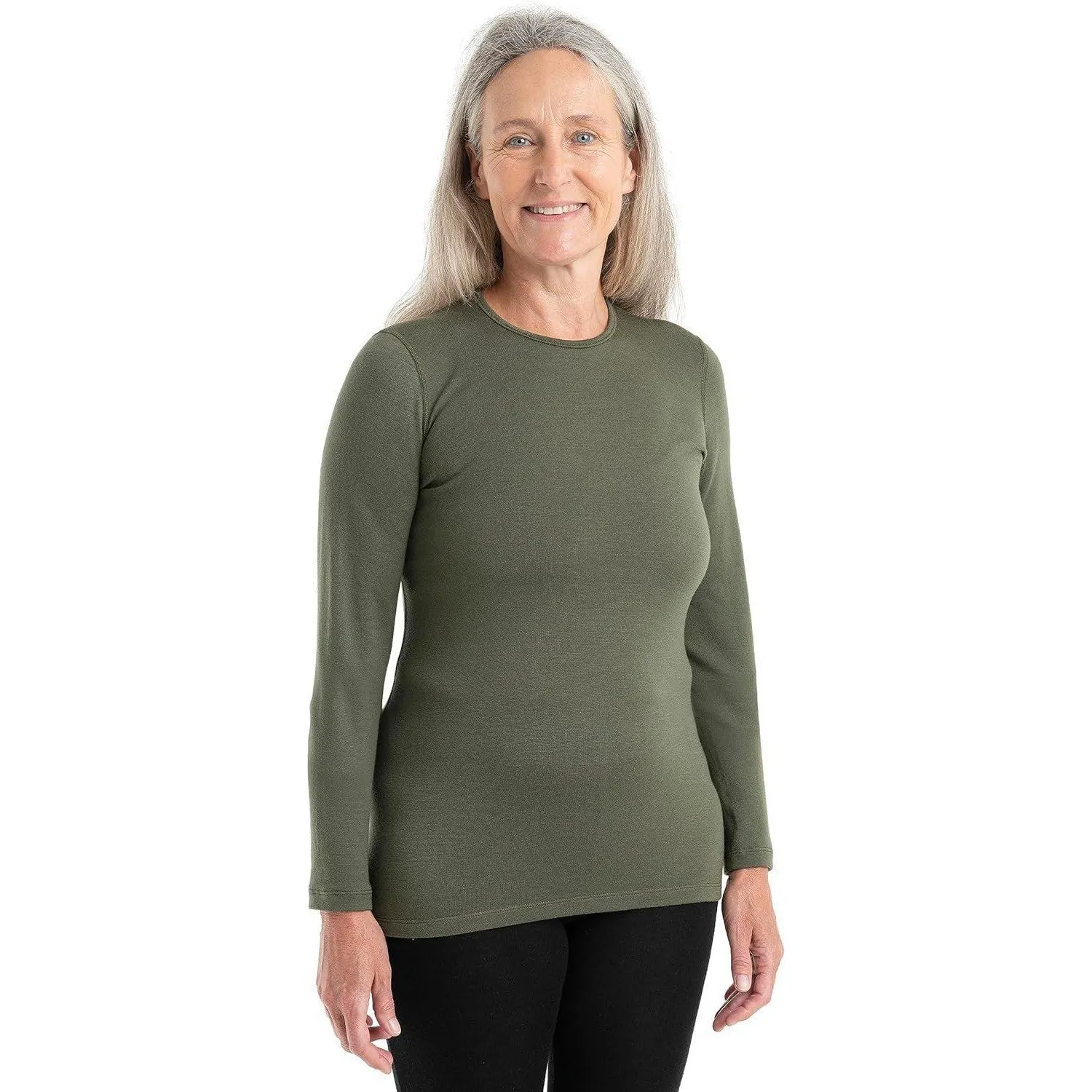 Icebreaker Merino Women's Tech Heavyweight Base Layer Long Sleeve Crew Neck Shirt, Merino Wool