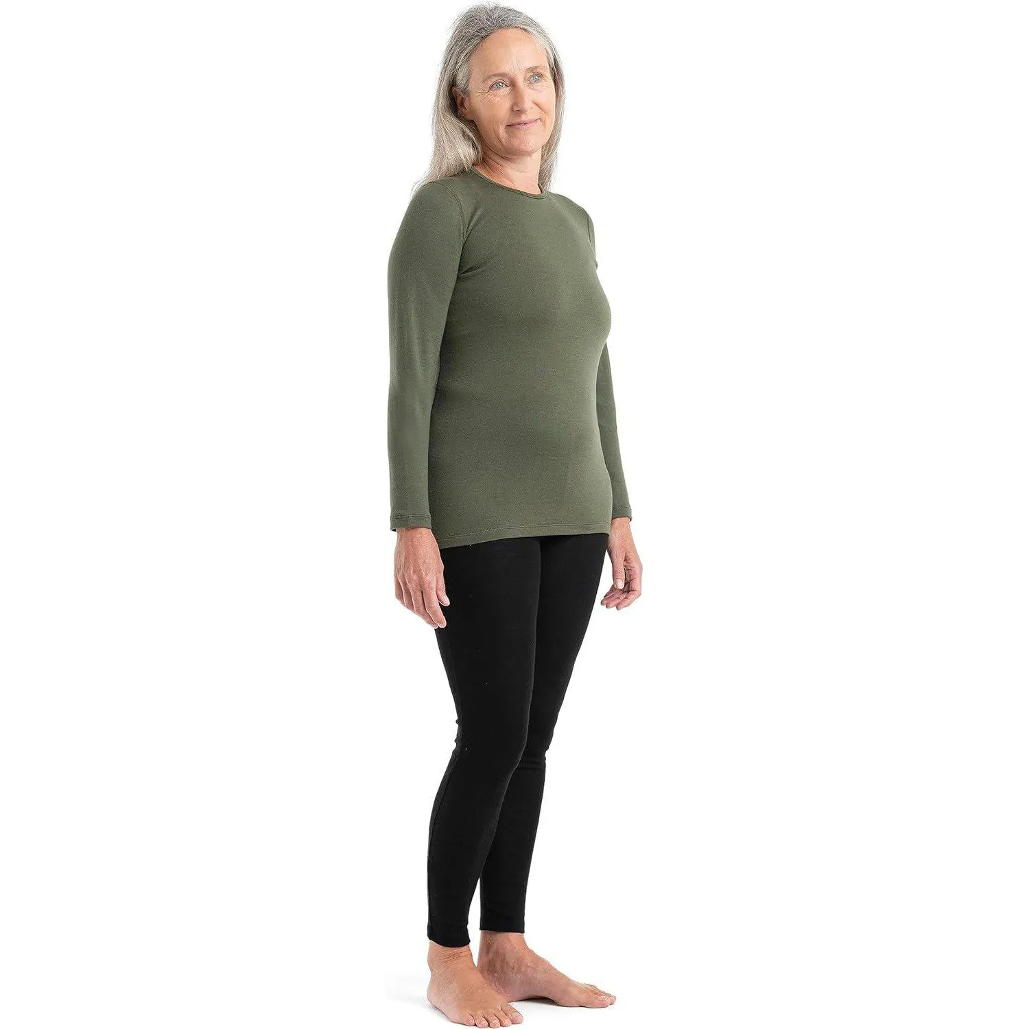 Icebreaker Merino Women's Tech Heavyweight Base Layer Long Sleeve Crew Neck Shirt, Merino Wool