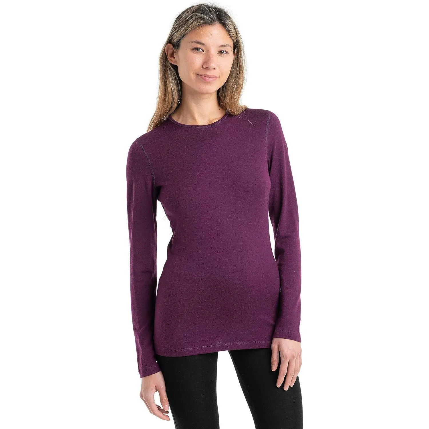 Icebreaker Merino Women's Tech Heavyweight Base Layer Long Sleeve Crew Neck Shirt, Merino Wool