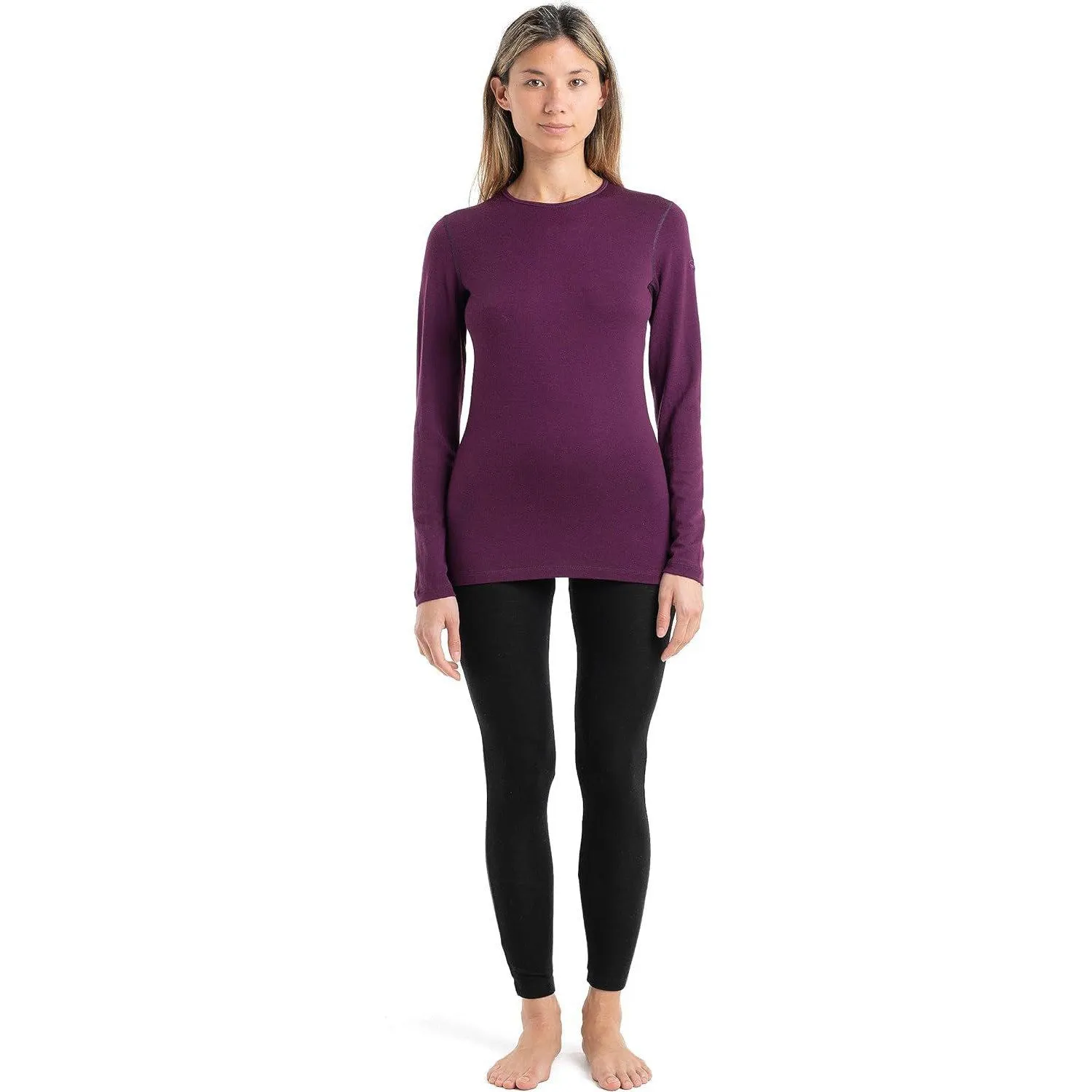 Icebreaker Merino Women's Tech Heavyweight Base Layer Long Sleeve Crew Neck Shirt, Merino Wool