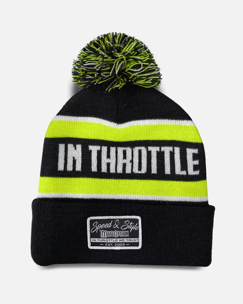 In Throttle We Trust Beanie - Neon Yellow