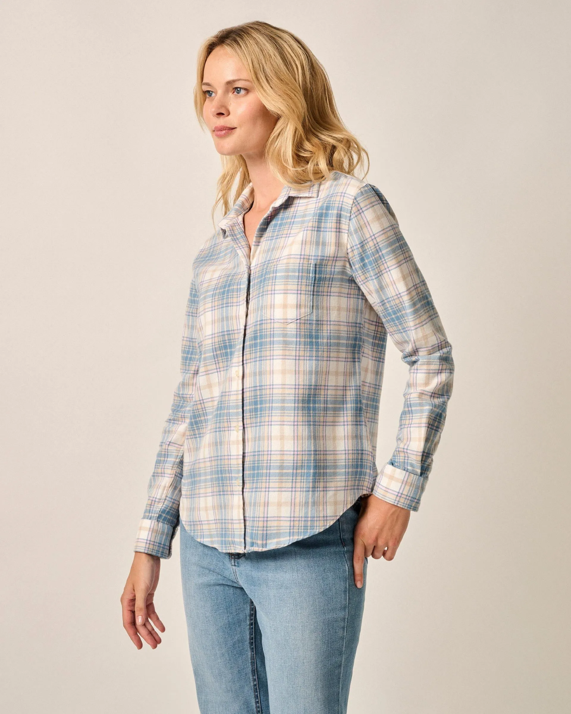 Inez Flannel Button-Up Shirt