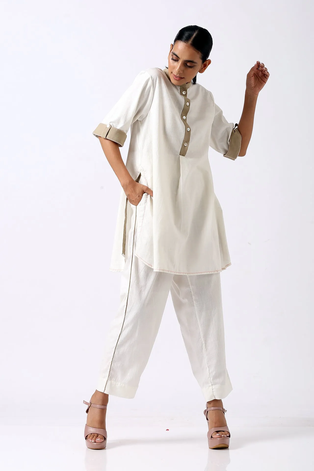 Ivory Sabah - Mandarin Tunic Set