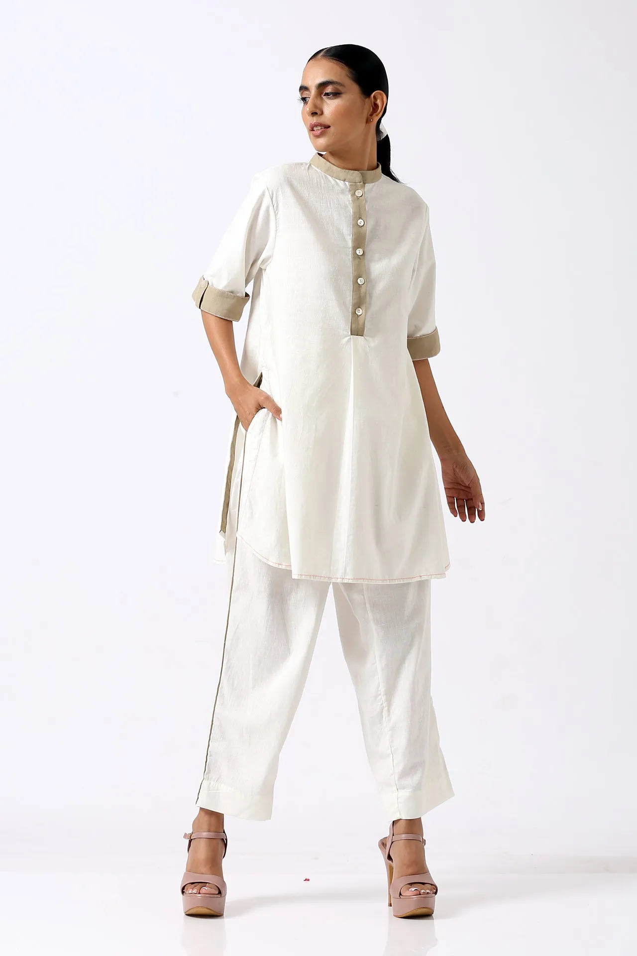 Ivory Sabah - Mandarin Tunic Set