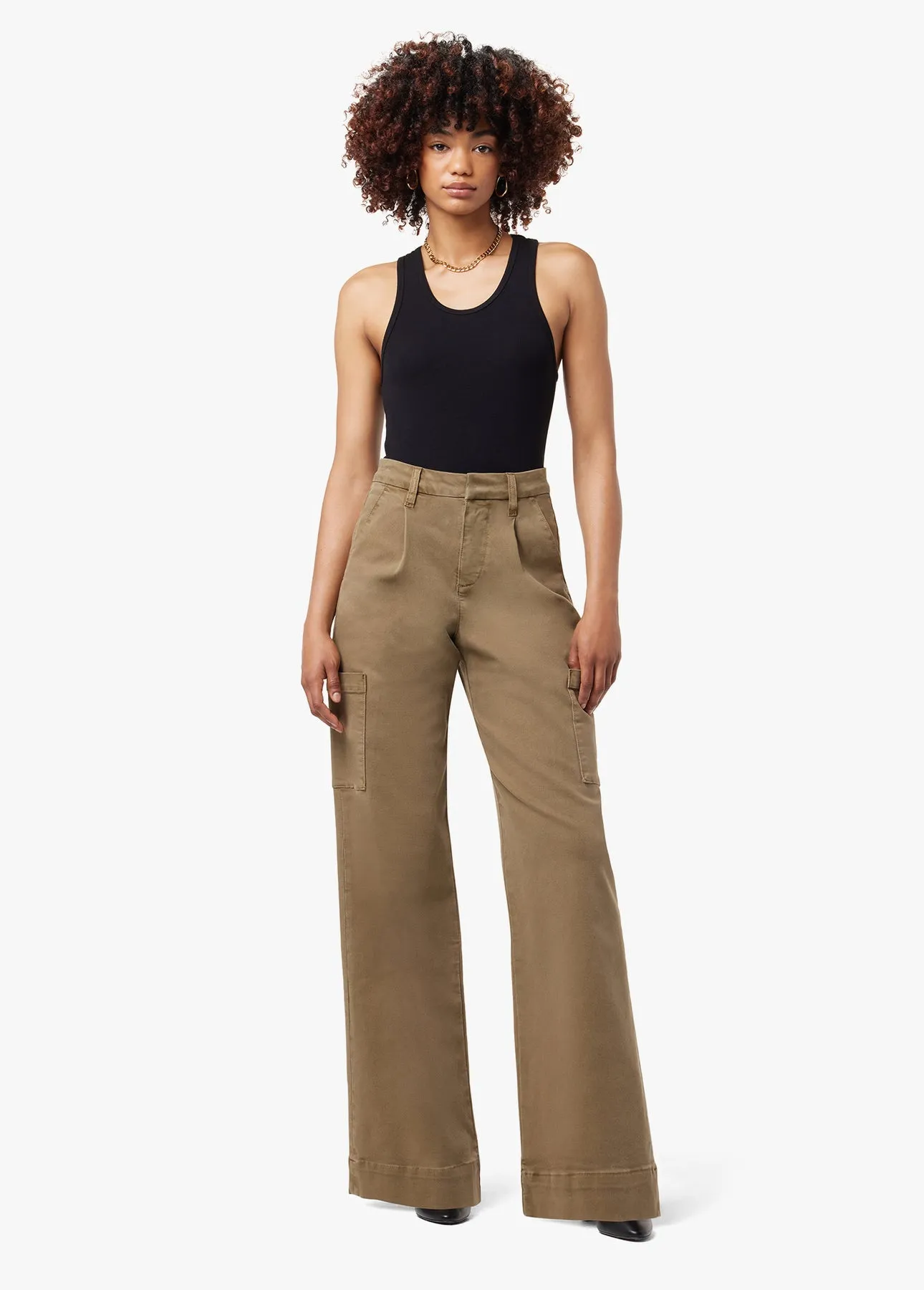 Joes Jeans The Petra High Rise Wide Leg Pants in Capers