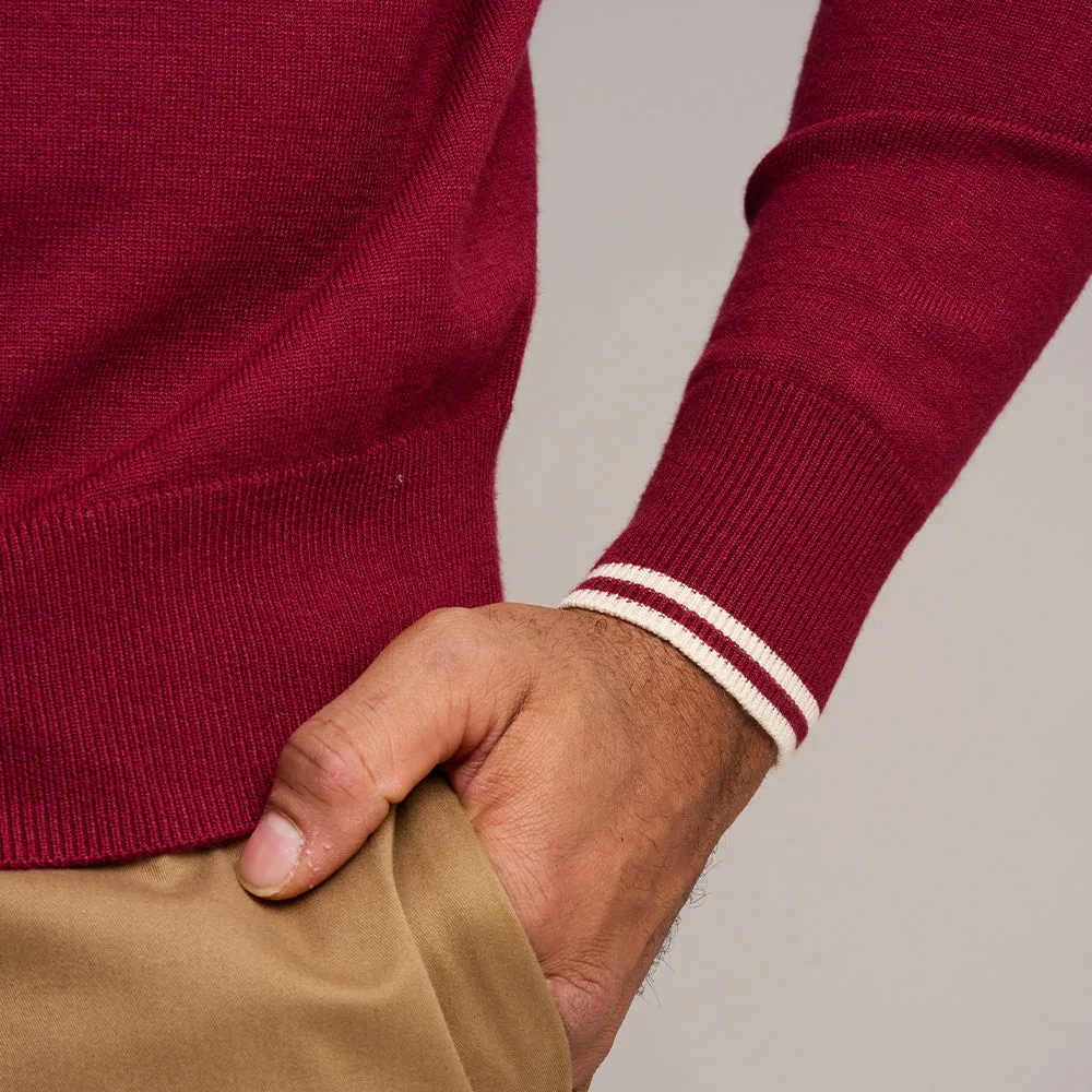 Kappa Alpha Psi Zip Polo Sweater (Cream)