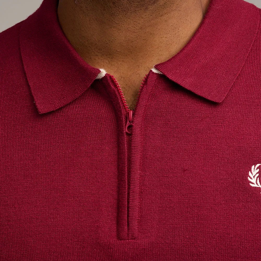 Kappa Alpha Psi Zip Polo Sweater (Cream)