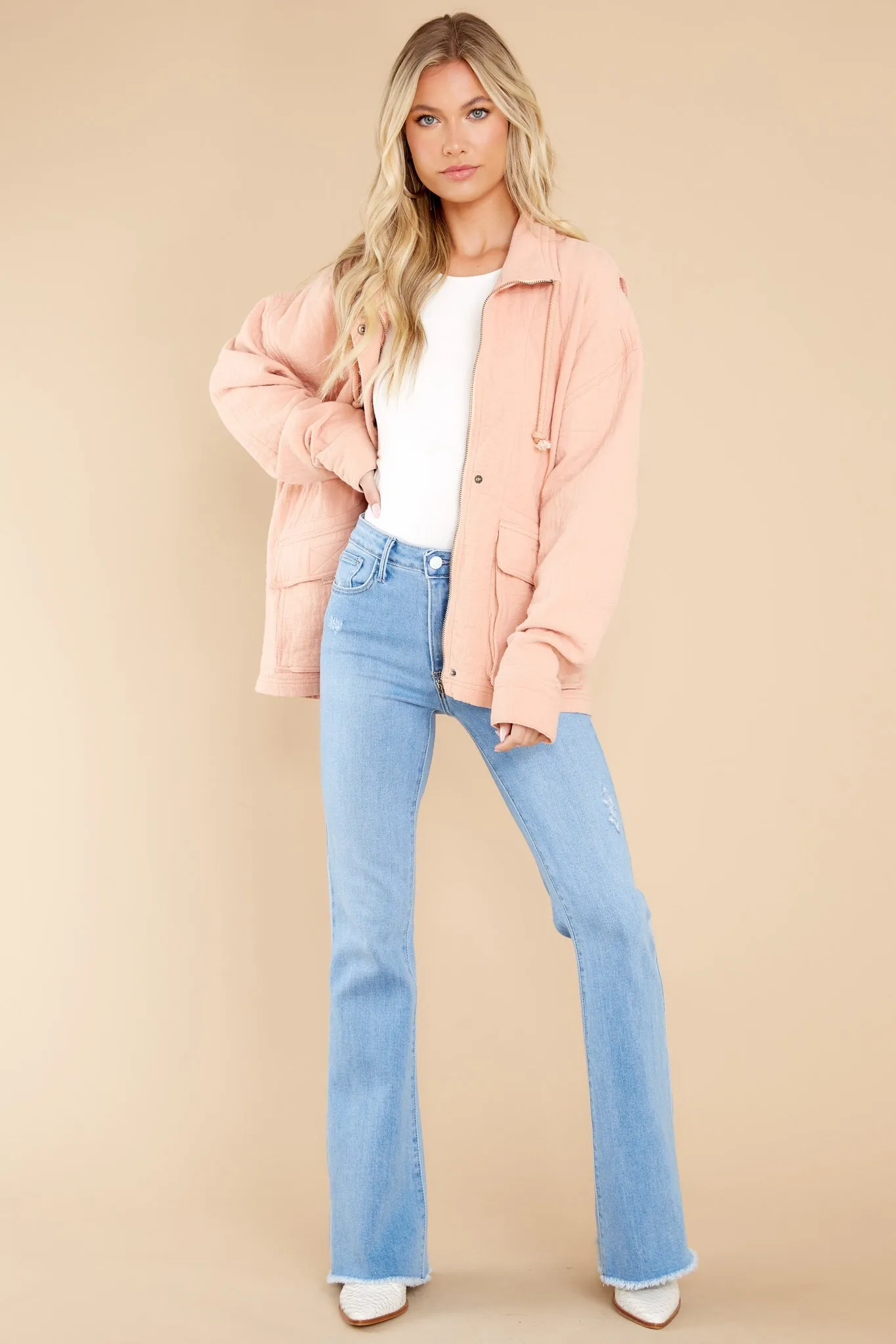 Keep Me Grounded Pale Pink Jacket